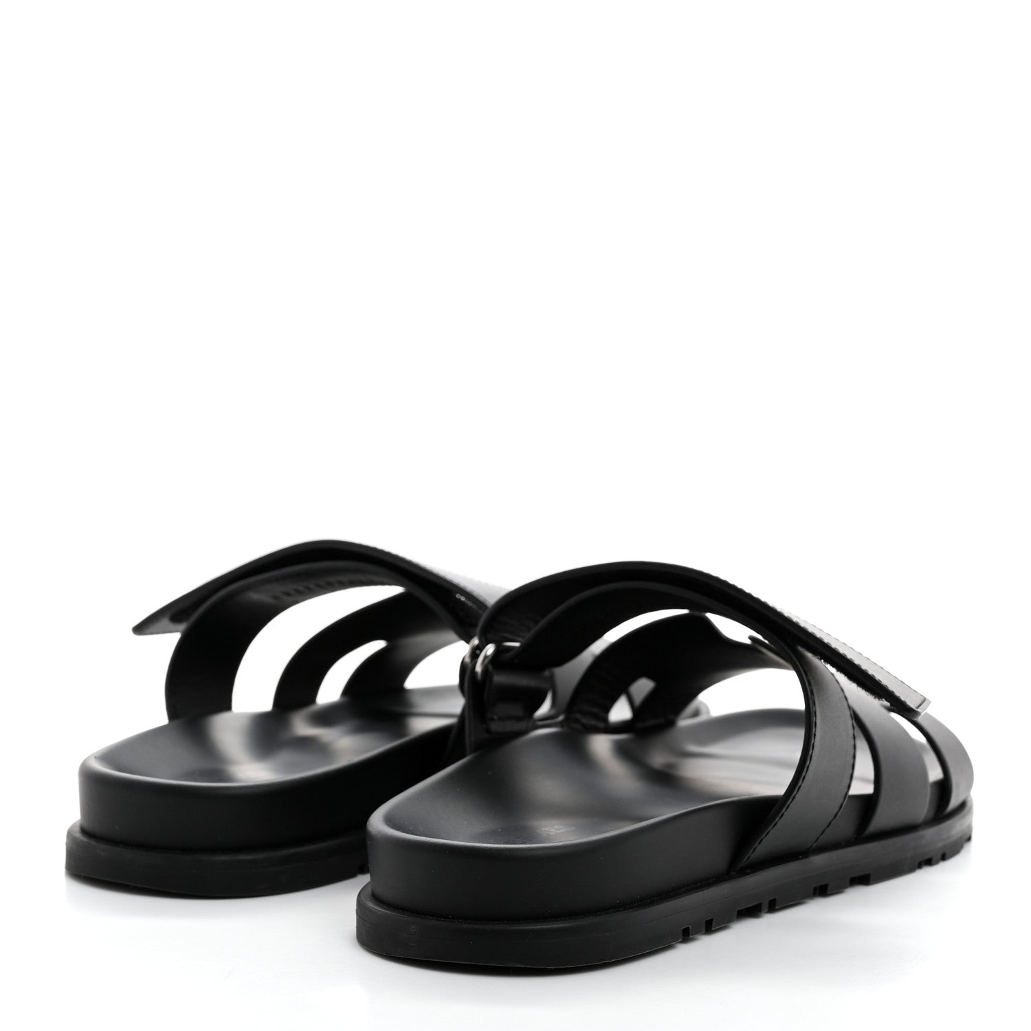 Hermes Calfskin Womens Chypre Sandals 40 Black 4 of 9