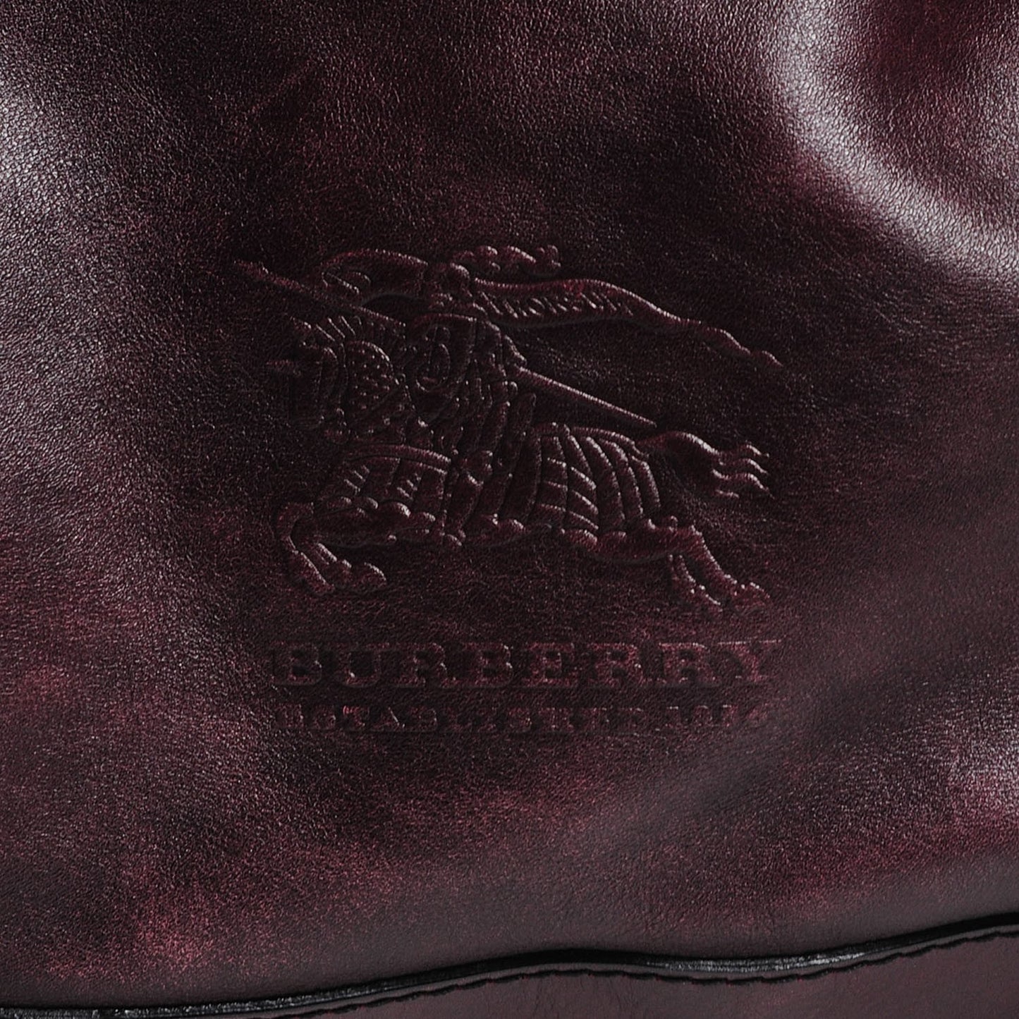 Burnished Leather Woolf Tote Dark Burgundy