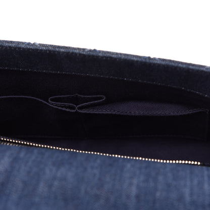 Chanel Denim Quilted Small Coco Handle Flap Blue 10 of 10