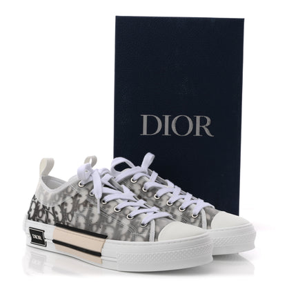 Christian Dior Technical Canvas Oblique Mens B23 Low Top Sneaker 43 White Black 10 of 10