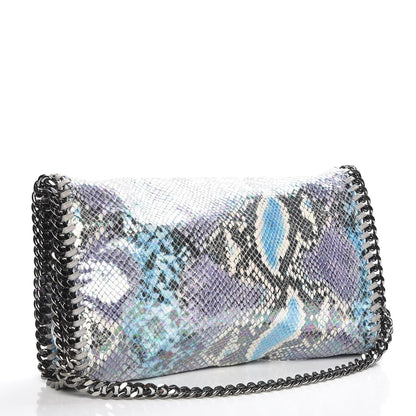 Stella McCartney Python Oleografic Falabella Clutch Navy 3 of 7