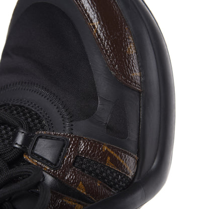 Louis Vuitton Calfskin Patent Monogram LV Archlight Sneakers 37 Black 7 of 10