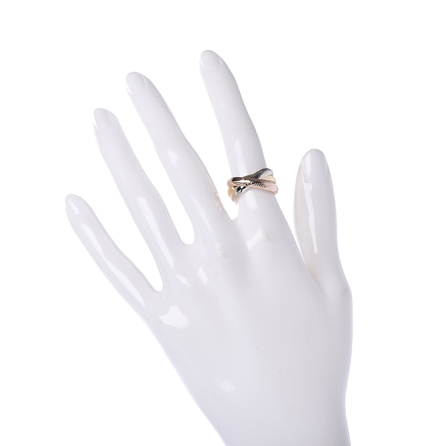 18K Pink Yellow White Gold Classic Les Must De Trinity Ring 51 5.75