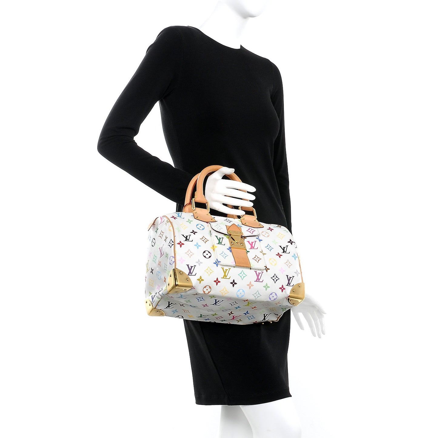 Monogram Multicolor Speedy 30 White