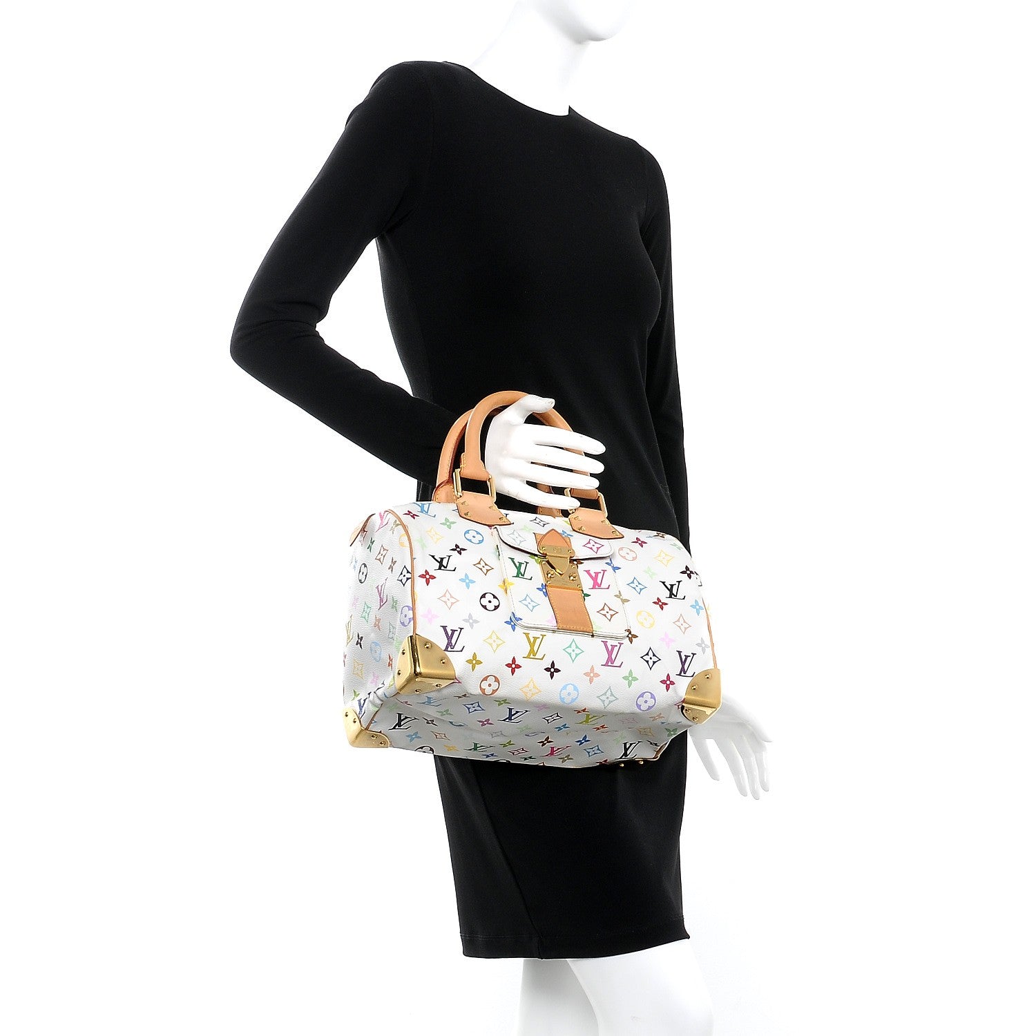 Louis Vuitton Monogram Multicolor Speedy 30 White 2 of 9