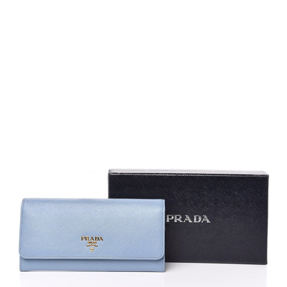 Prada Saffiano Metal Continental Flap Wallet Aviazione 11 of 11