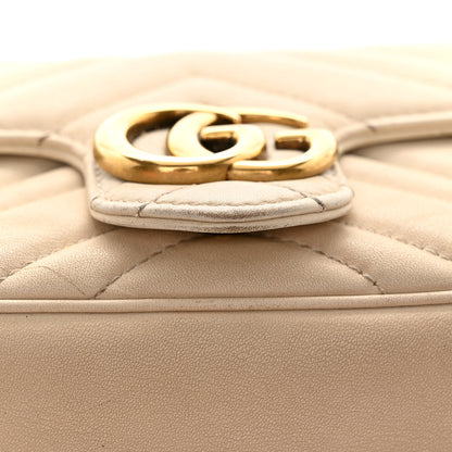 Gucci Calfskin Matelasse Super Mini GG Marmont Shoulder Bag White 11 of 16