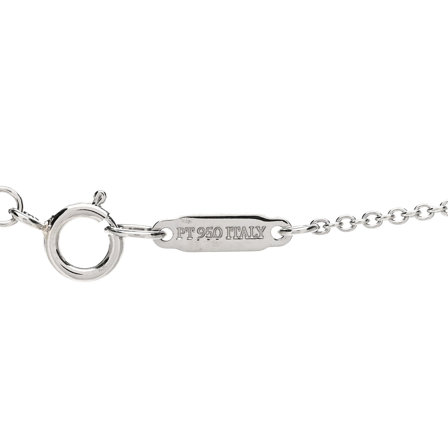 Tiffany Platinum Diamond Fleur de Lis Key Bar Pendant Necklace 3 of 4