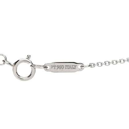 Tiffany Platinum Diamond Fleur de Lis Key Bar Pendant Necklace 3 of 4