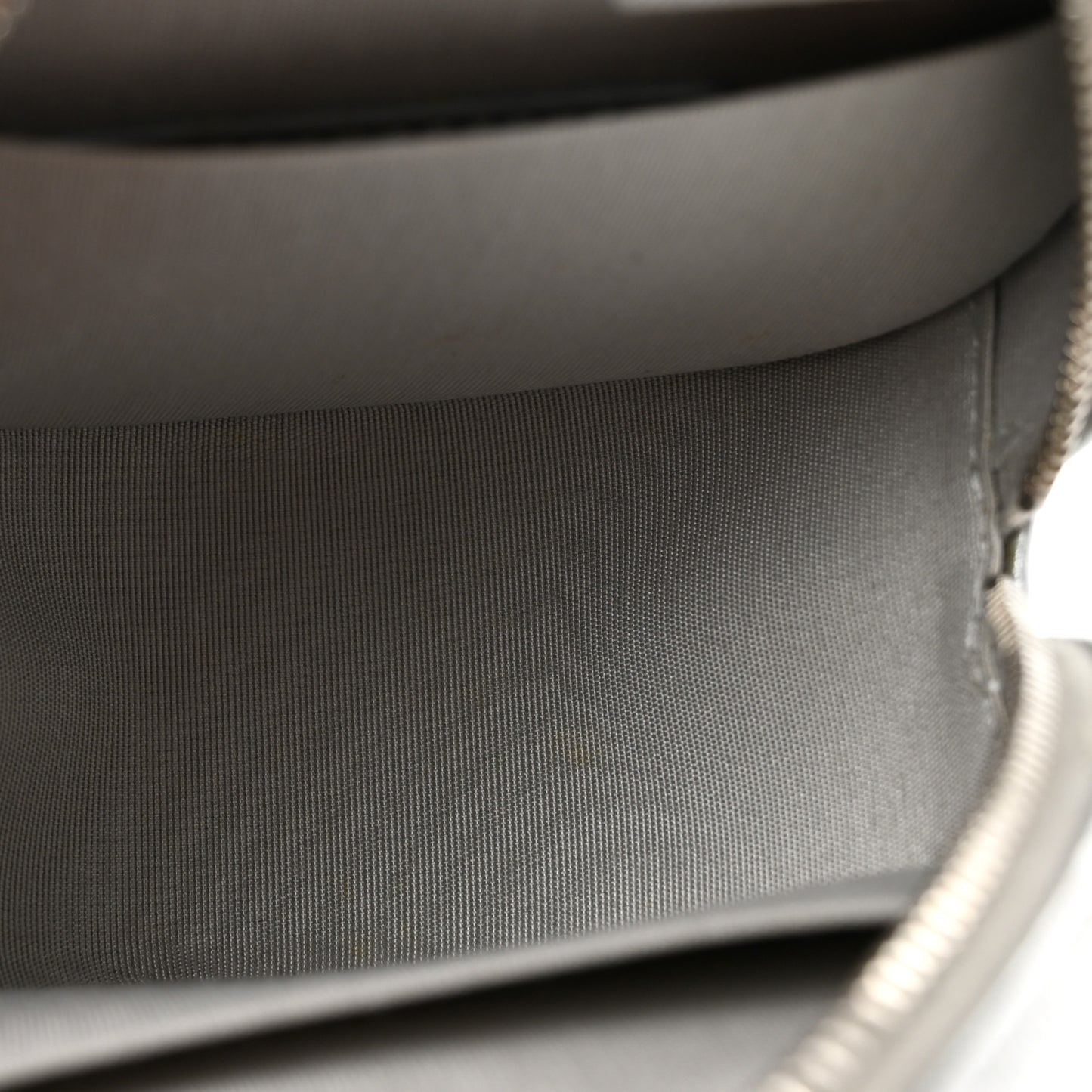 Metallic Calfskin Quilted Round Bracelet Clutch With Chain Silver