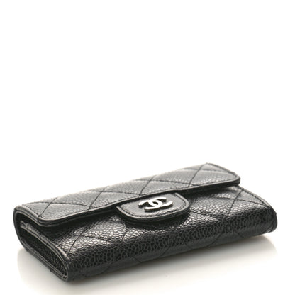 Chanel Caviar Quilted Flap Card Holder Wallet Black 4 of 9