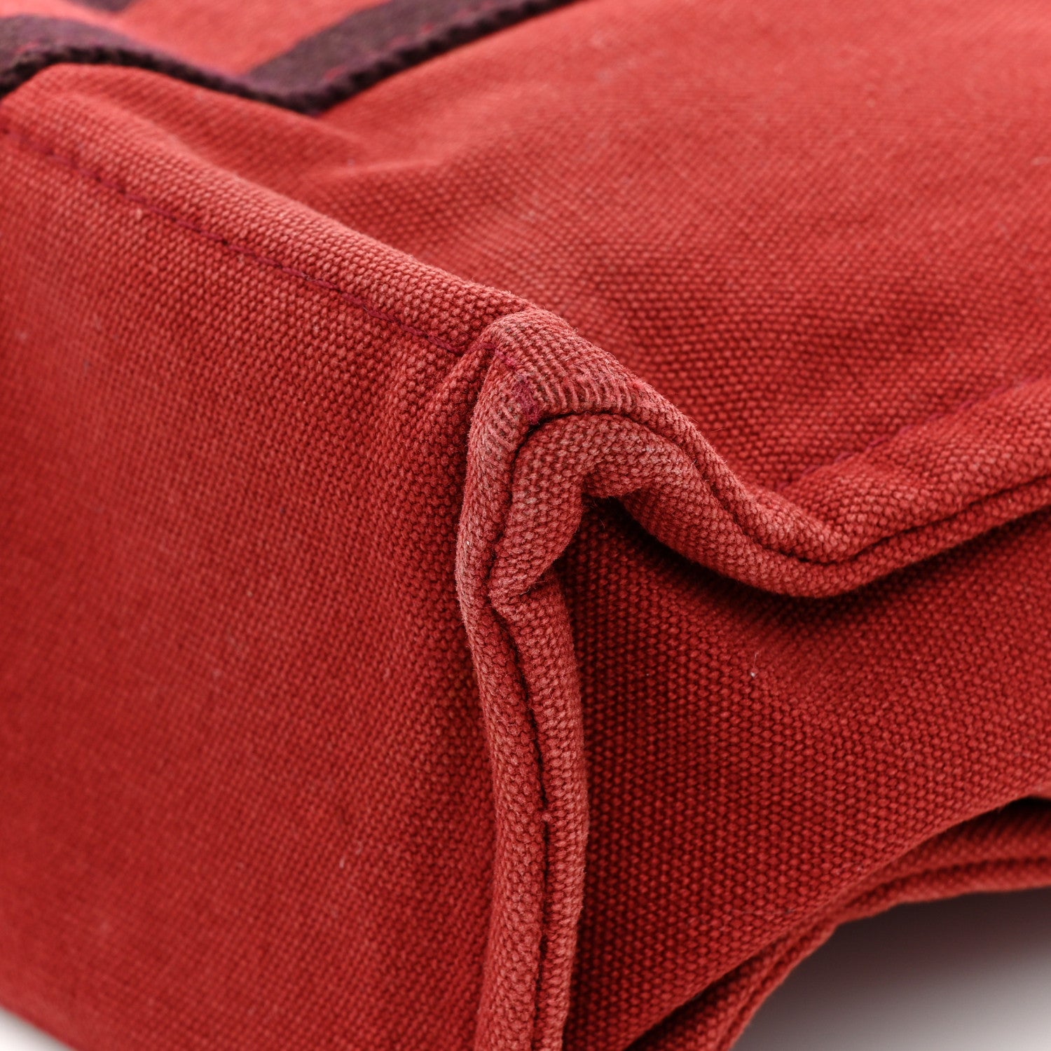Hermes Canvas Herline PM Tote Red 16 of 16
