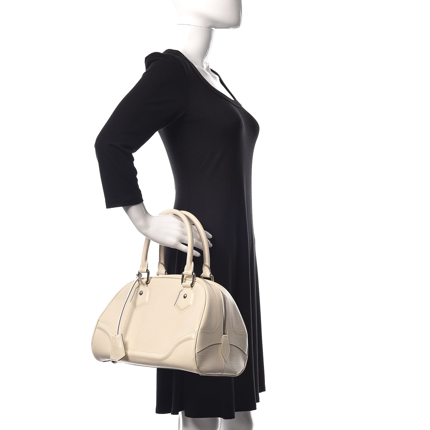 Louis Vuitton Epi Bowling Montaigne PM Ivory 2 of 15