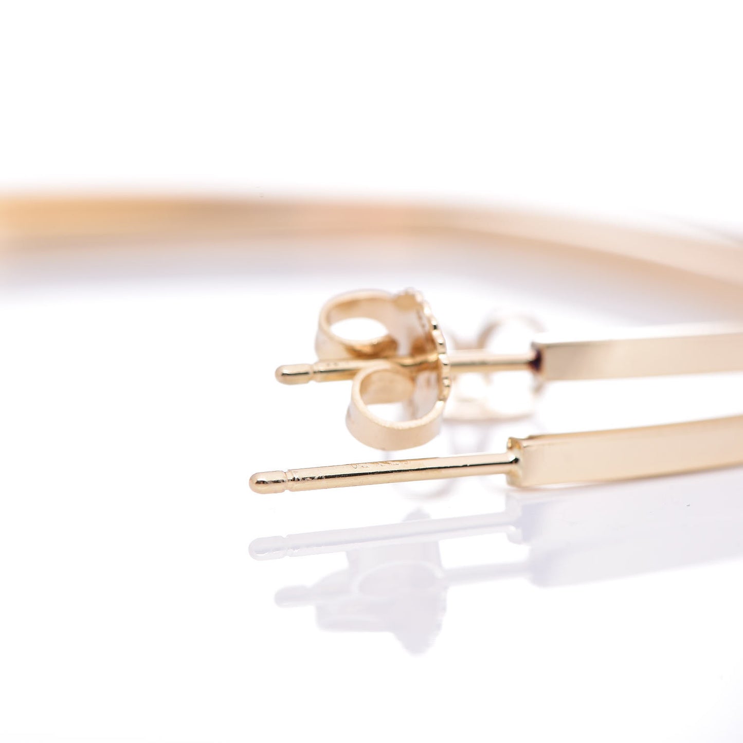 18K Yellow Gold Frank Gehry Square Hoop Earrings
