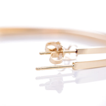 Tiffany 18K Yellow Gold Frank Gehry Square Hoop Earrings 4 of 5
