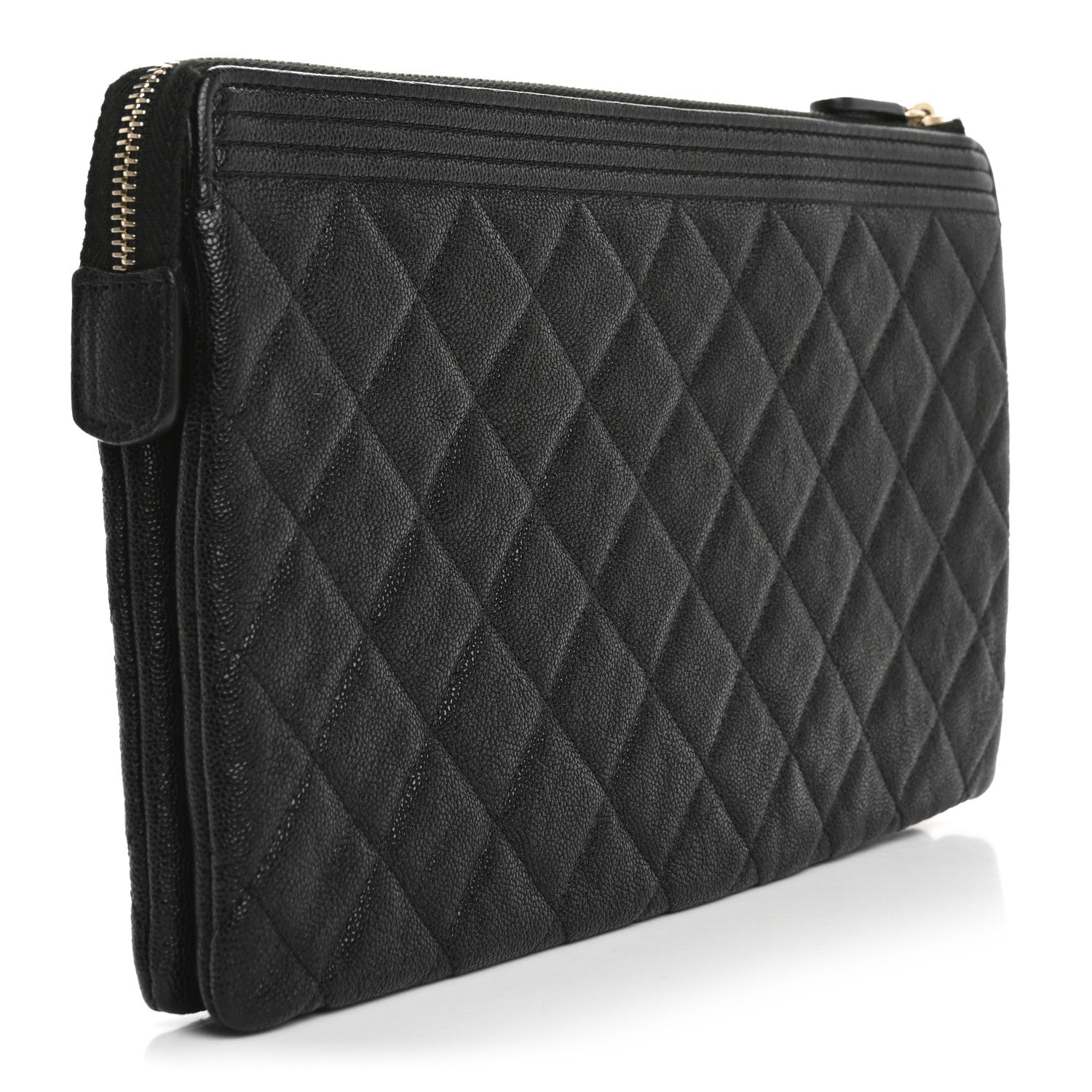 Chanel Caviar Quilted Small Zipped Boy Pouch Black 3 of 10