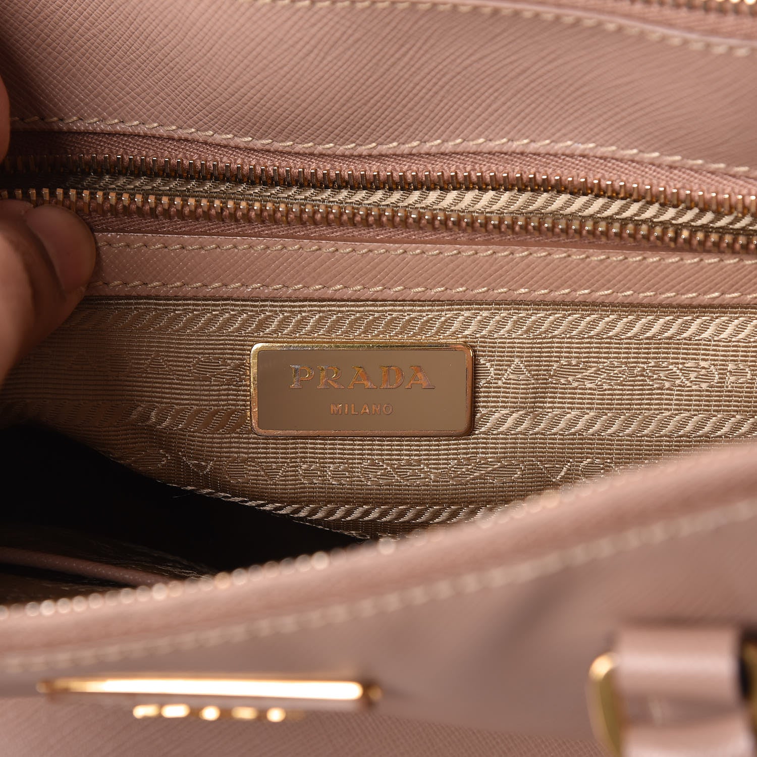 Prada Saffiano Small Galleria Double Zip Tote Cammeo 6 of 13