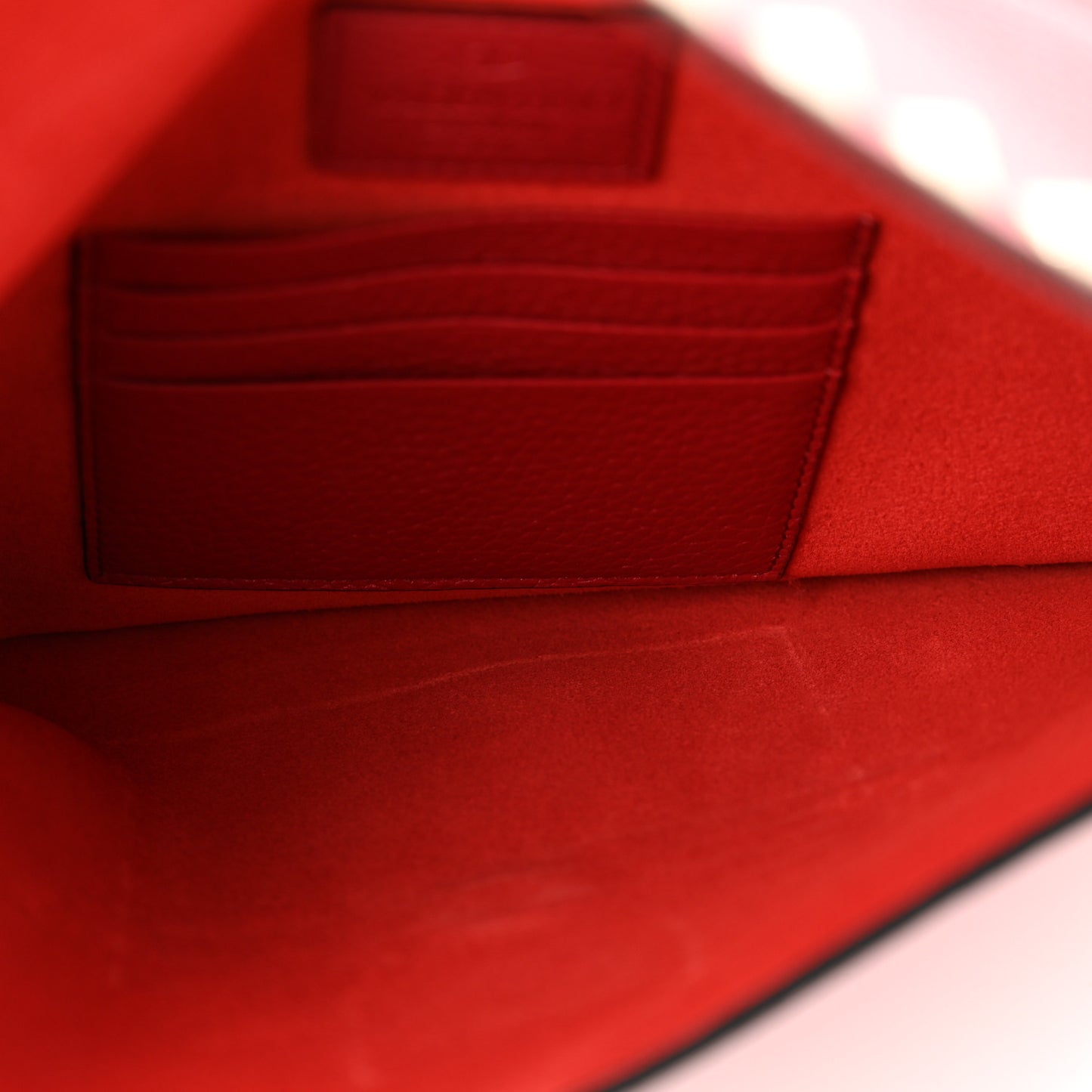 Pebbled Calfskin Large Rockstud Envelope Clutch Rubino