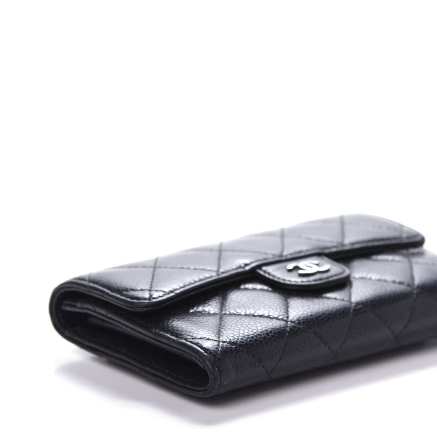Chanel Caviar Quilted Small Flap Wallet Black 6 of 10
