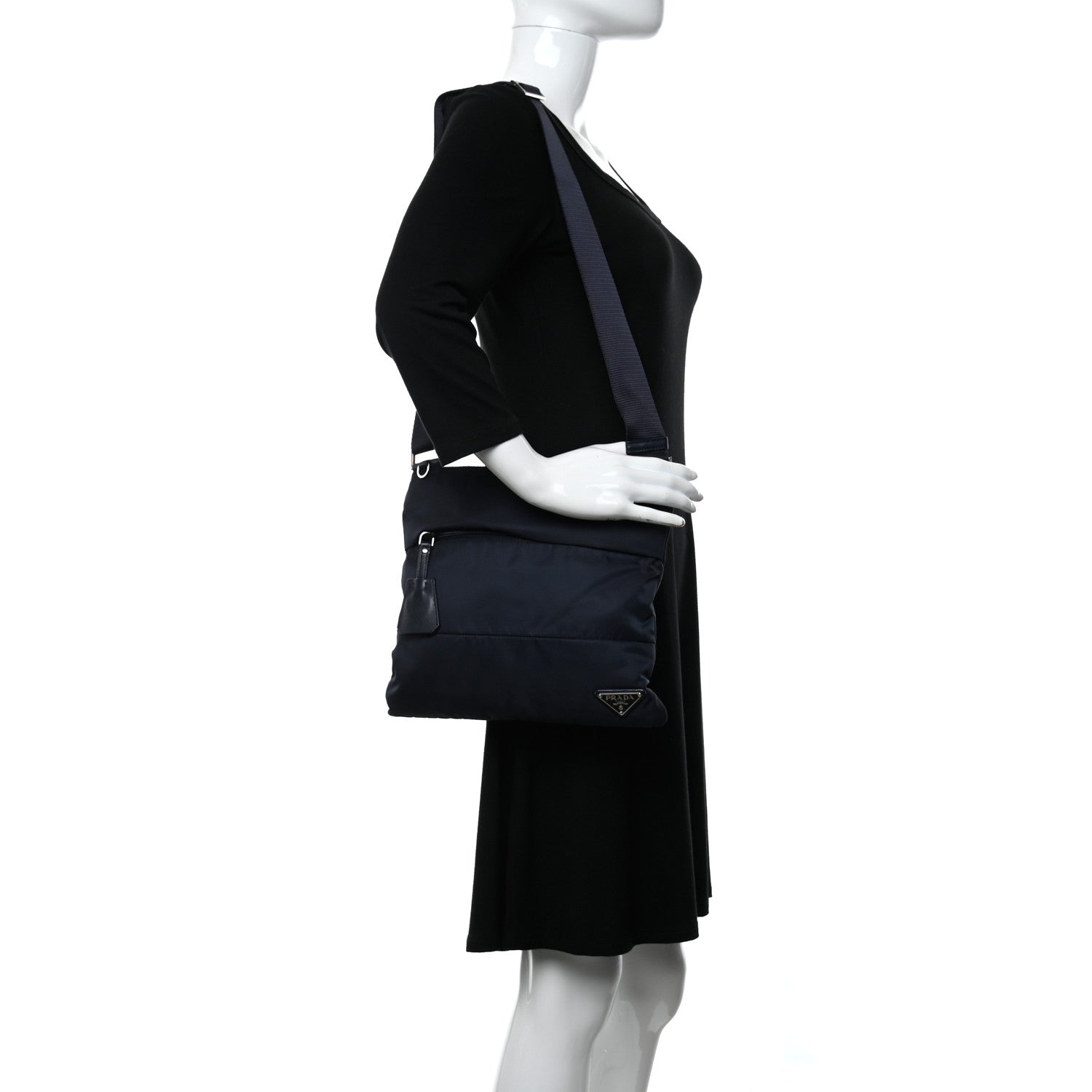 Prada Tessuto Nylon Vela Messenger Bag Bleu 2 of 10