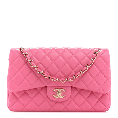 Chanel Caviar Quilted Jumbo Double Flap Pink 1 of 10