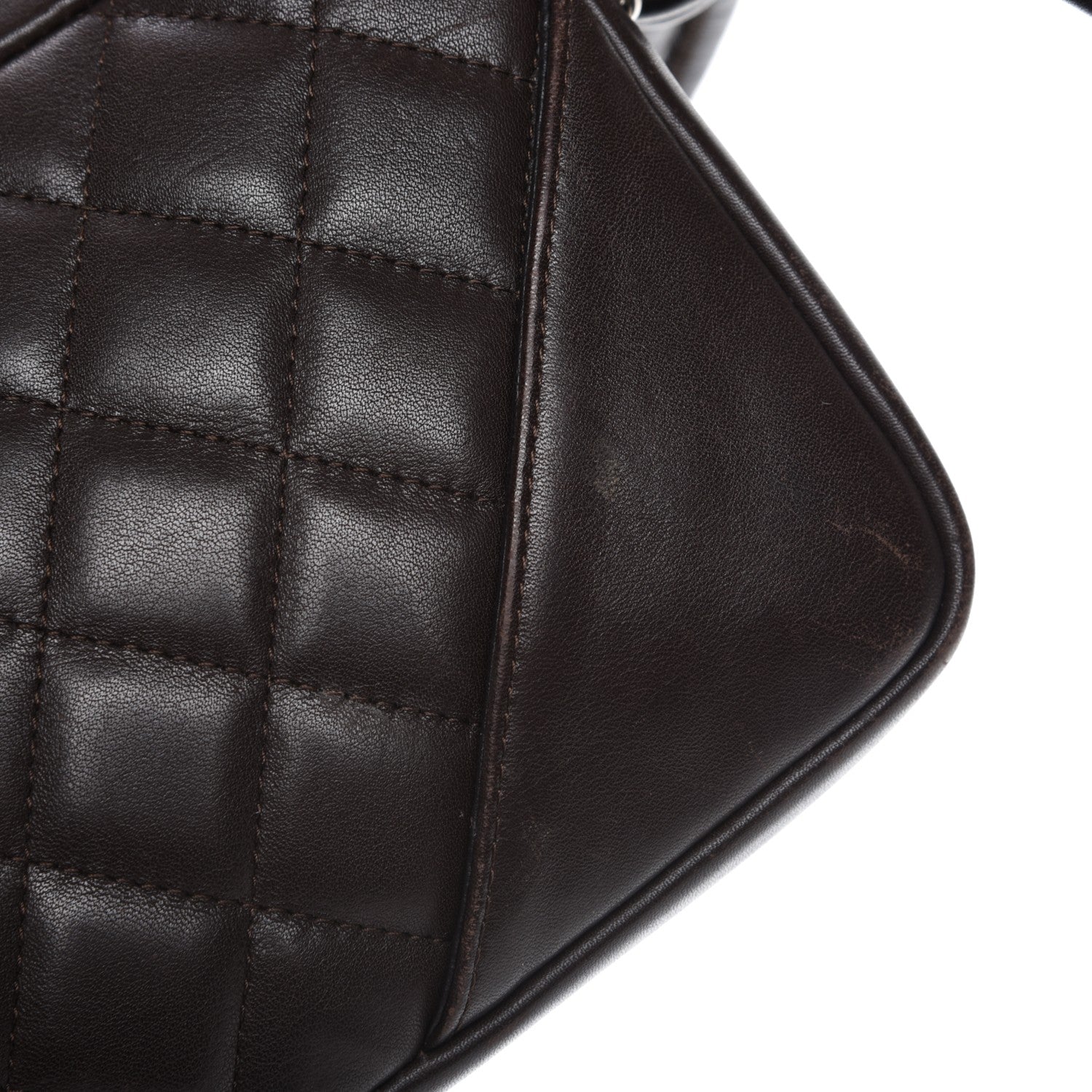 Chanel Calfskin Quilted Cambon Pochette Brown 8 of 10