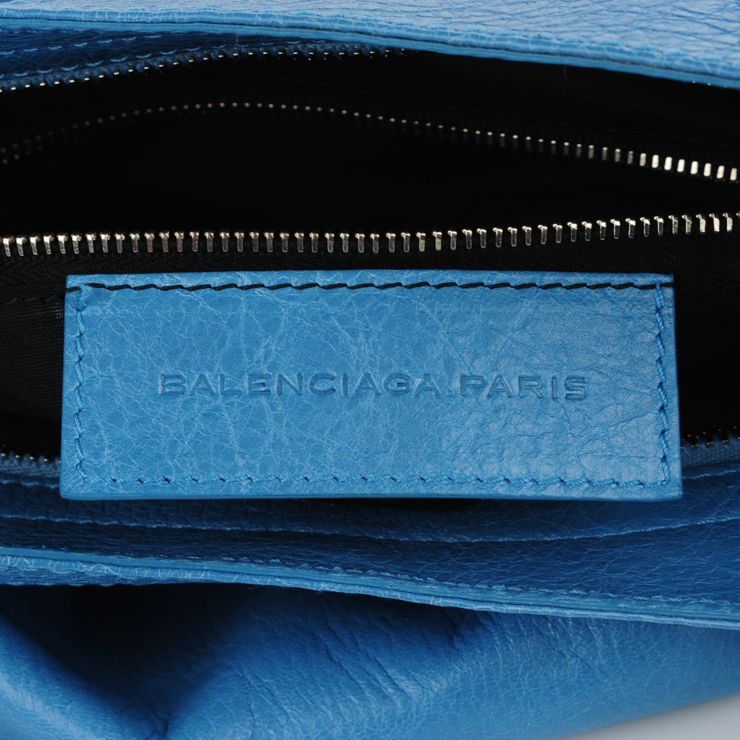 Agneau Giant 12 Silver Hardware Velo Bleu Indigo