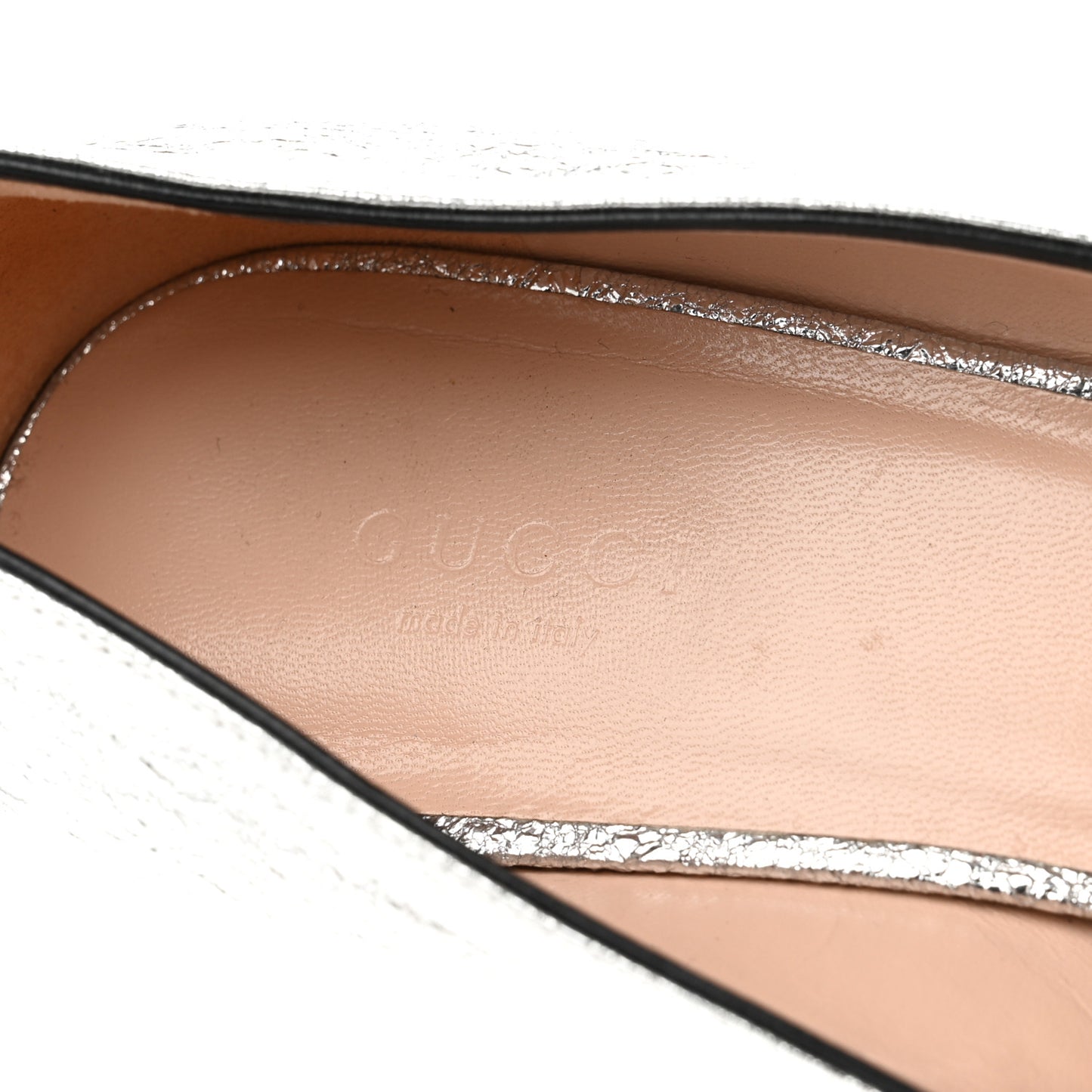 Galassia GG Marmont Fringe 50mm Loafer Pumps 40 Argento