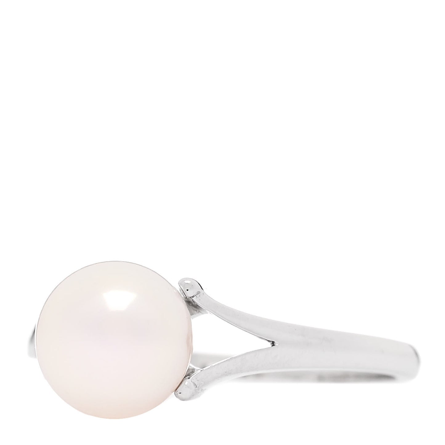 18K White Gold Akoya Pearl 7.5mm Ring 53 6.25