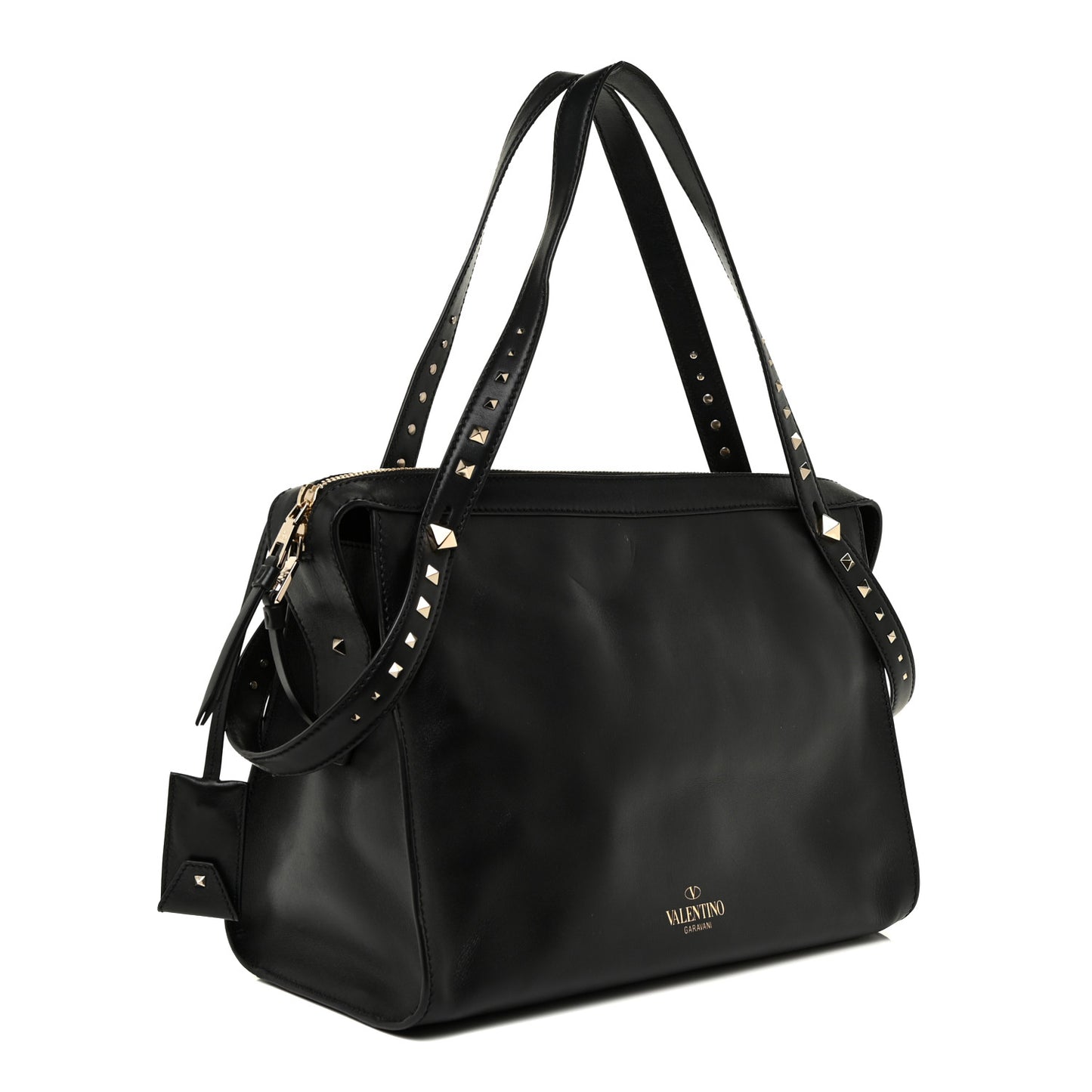 Vitello Lovestud Shoulder Bag Black