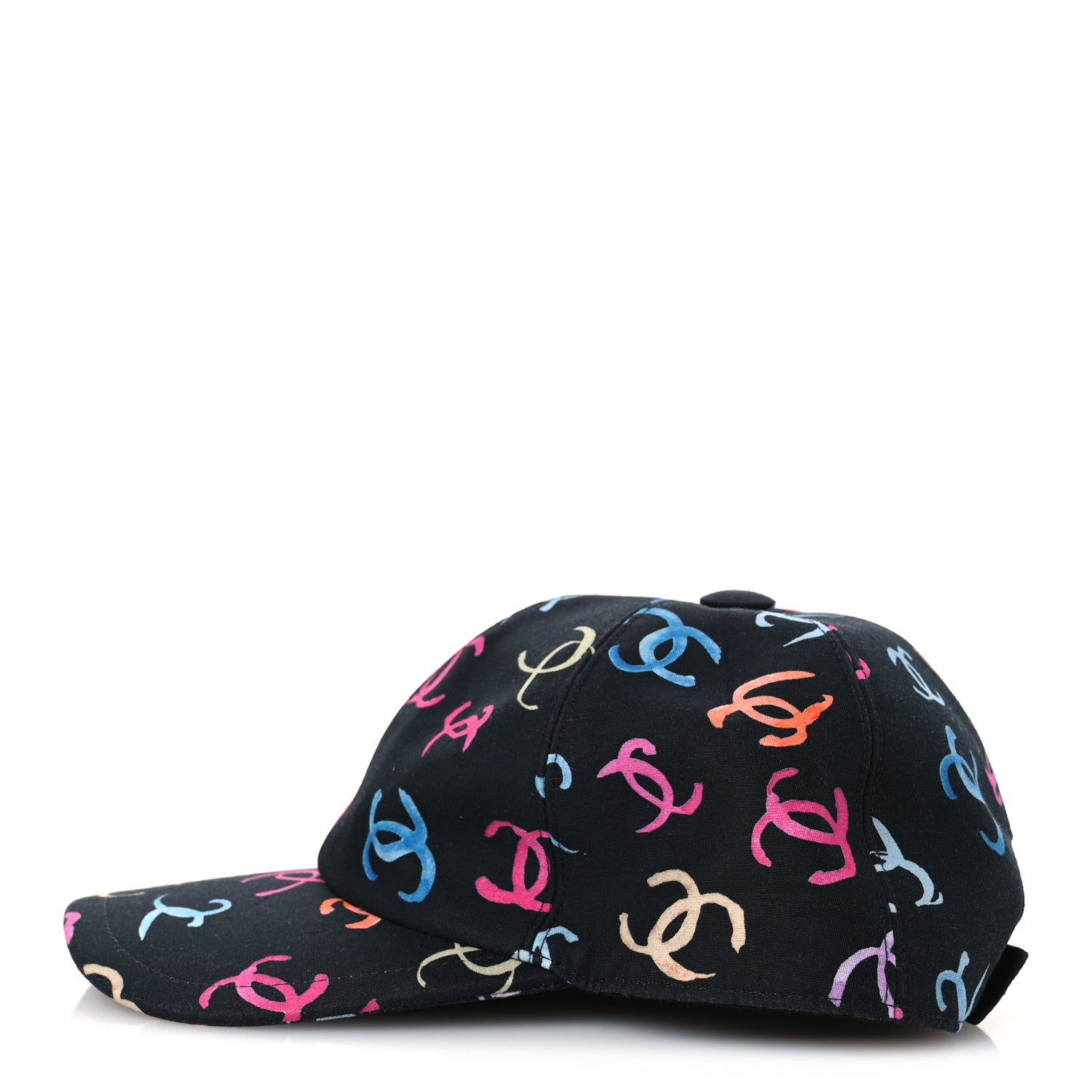 Chanel Cotton CC Cap Hat Black Multicolor 4 of 10