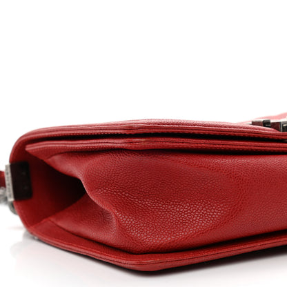 Chanel Caviar Quilted Medium Boy Flap Red 9 of 11