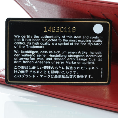 Chanel Lambskin Camellia Yen Wallet Red 8 of 8