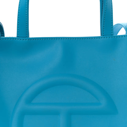 Telfar Vegan Leather Medium Shopping Bag Cyan 7 of 14