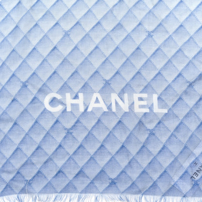 Chanel Cashmere CC Stole Blue 2 of 6