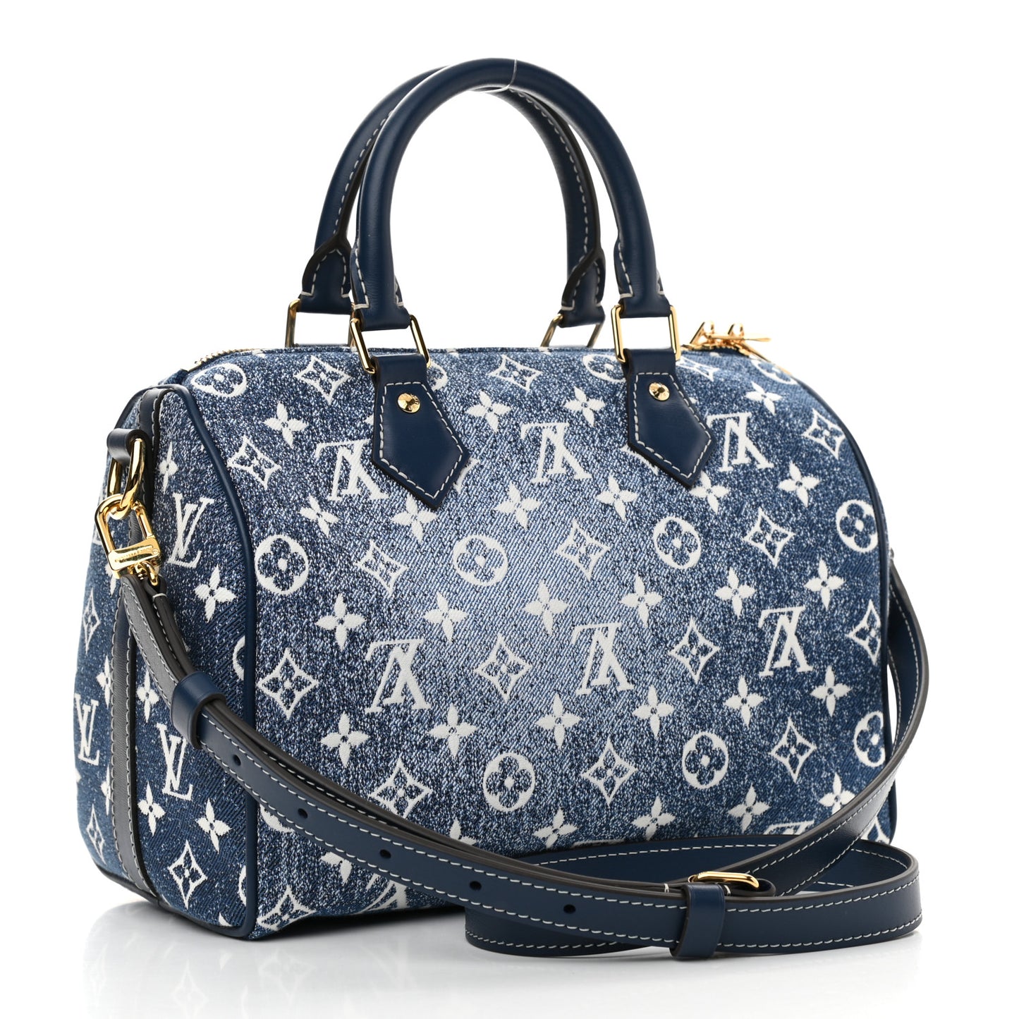 Monogram Jacquard Denim Speedy Bandouliere 25 Bleu