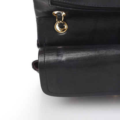 Chanel Lambskin Quilted Medium Double Flap Black 15 of 22