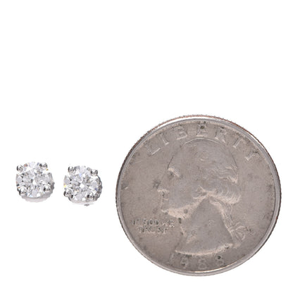 Tiffany Platinum Diamond 1ctw Round Solitaire Earrings 2 of 6