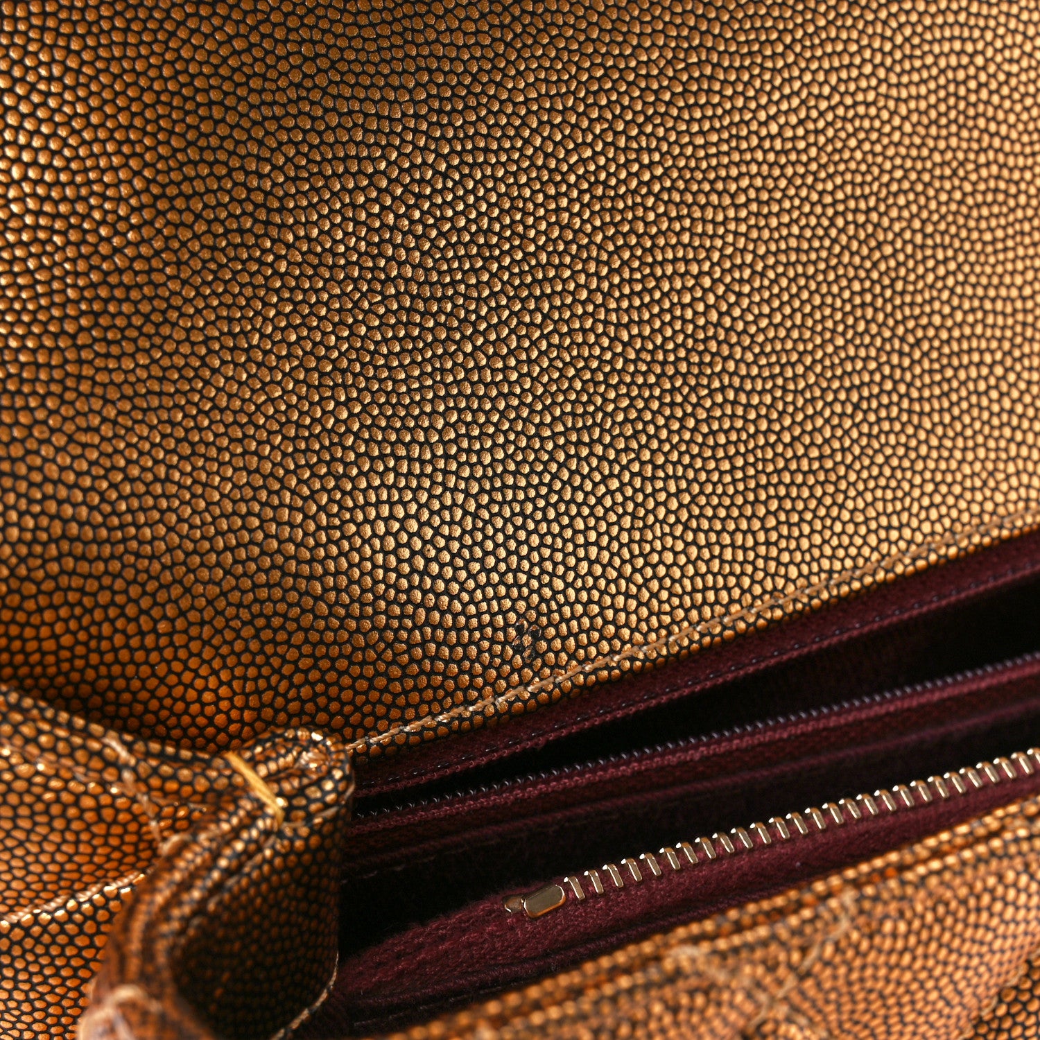 Chanel Metallic Caviar Quilted Small Coco Handle Flap Bronze 13 of 14
