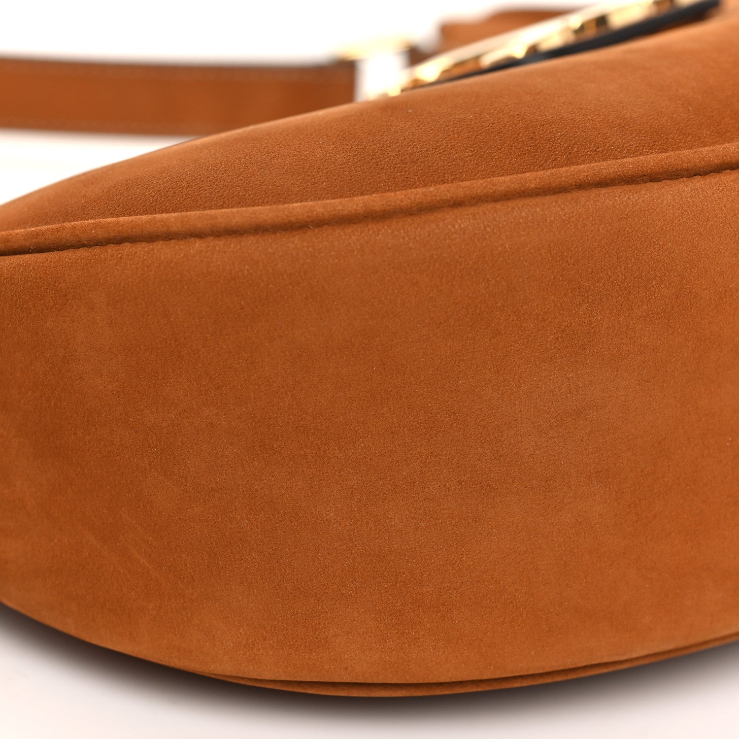 Celine Suede Medium Strap Ava Triomphe Shoulder Bag Camel 1792338