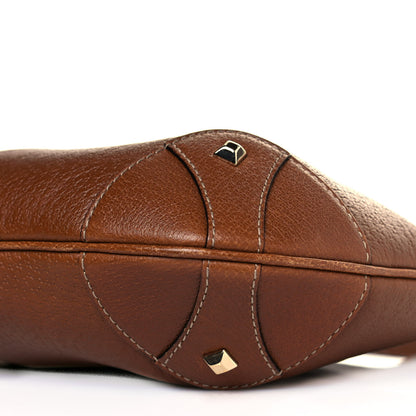 Gucci Calfskin Monogram Piston Lock Jackie O Hobo Tan 9 of 10