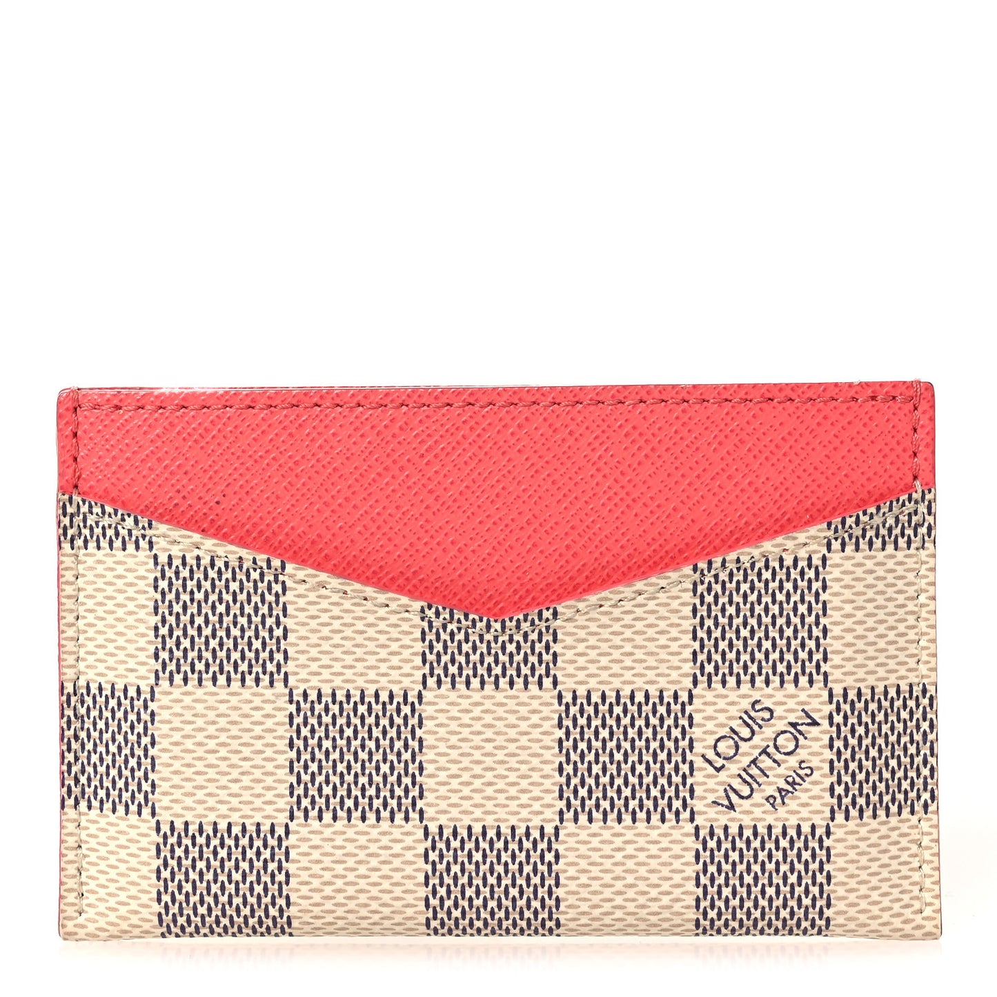 Damier Azur Daily Card Holder Rose Papaye