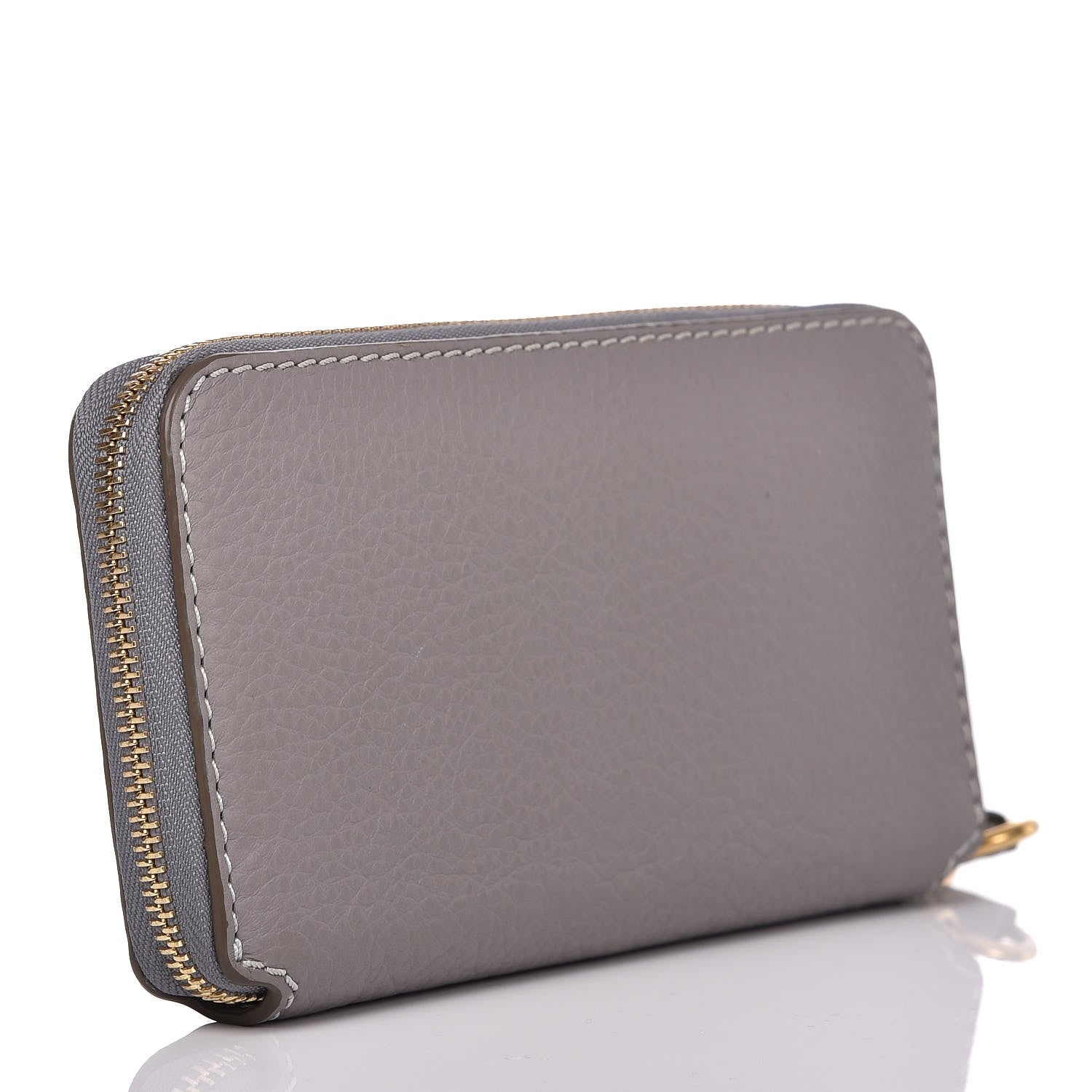 Chloe Calfskin Marcie Long Zip Around Wallet Cashmere Grey 3 of 7