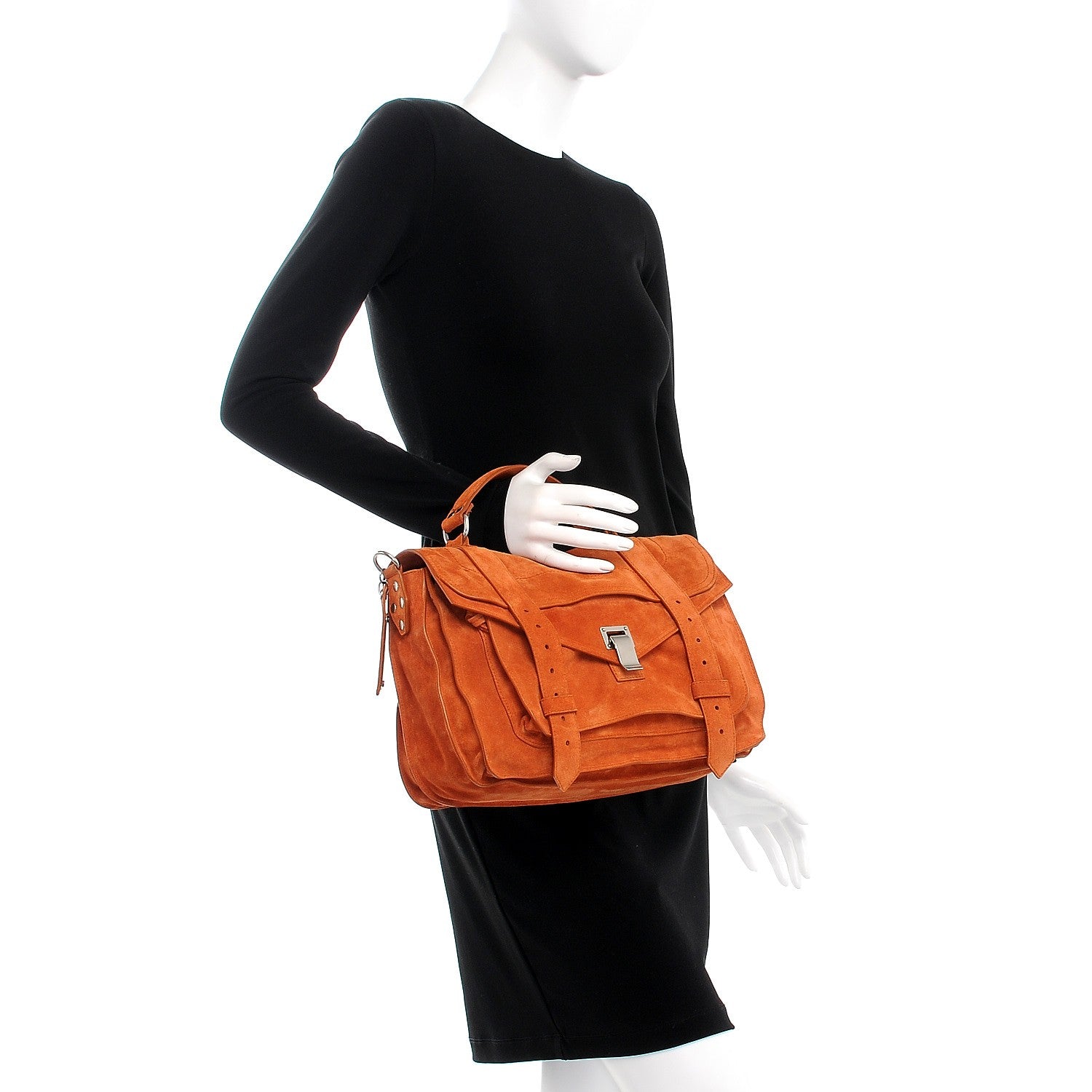 Proenza Schouler Suede PS1 Medium Satchel Red Clay 3 of 14