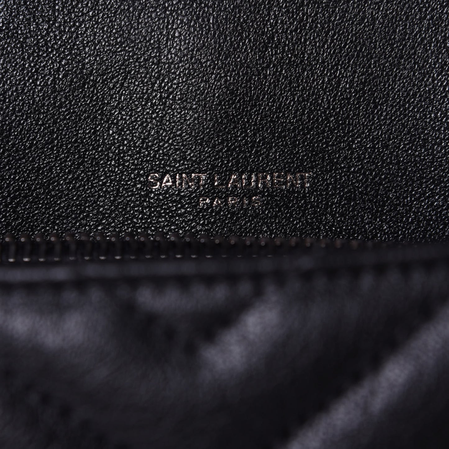 Sheepskin Matelasse Chevron Monogram Medium College Bag Black