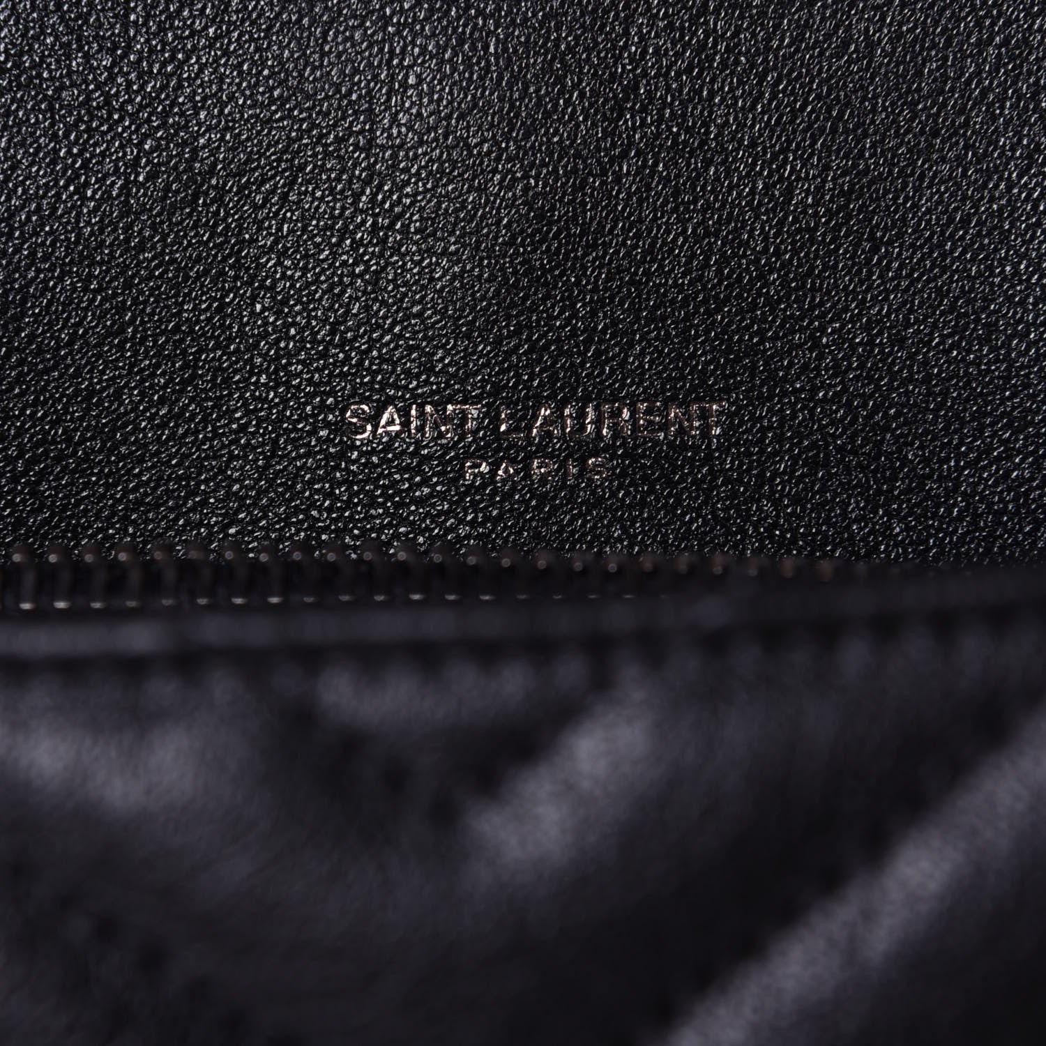 Saint Laurent Sheepskin Matelasse Chevron Monogram Medium College Bag Black 4 of 4