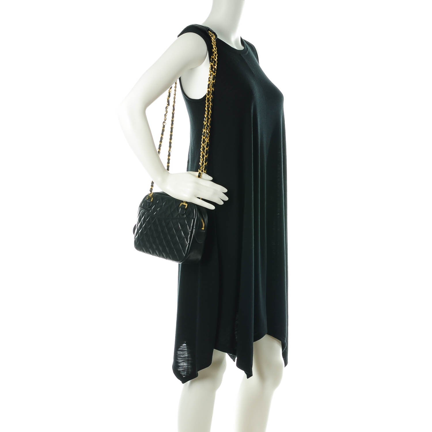 Chanel Lambskin Quilted Shoulder Bag Black 2 of 9