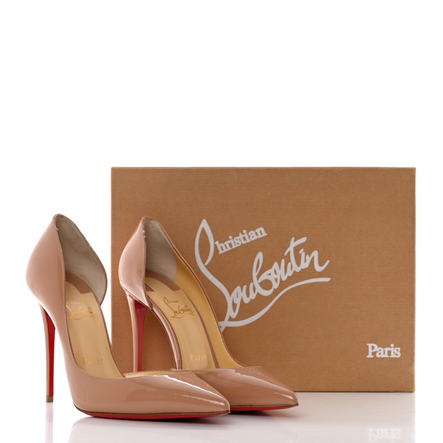 Christian Louboutin Patent Iriza 100 Pumps 38 Nude 8 of 8