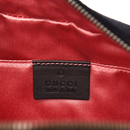 Gucci Velvet Matelasse Small GG Marmont Chain Shoulder Bag Black 6 of 10
