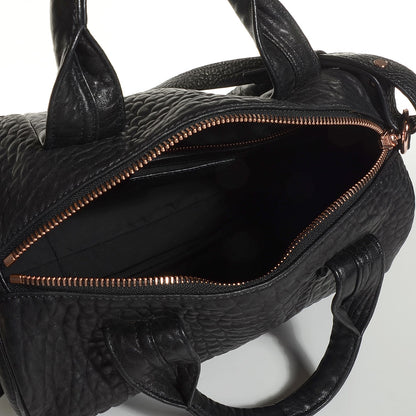 Alexander Wang Pebbled Lambskin Rocco Black with Rose Gold Hardware 5 of 7